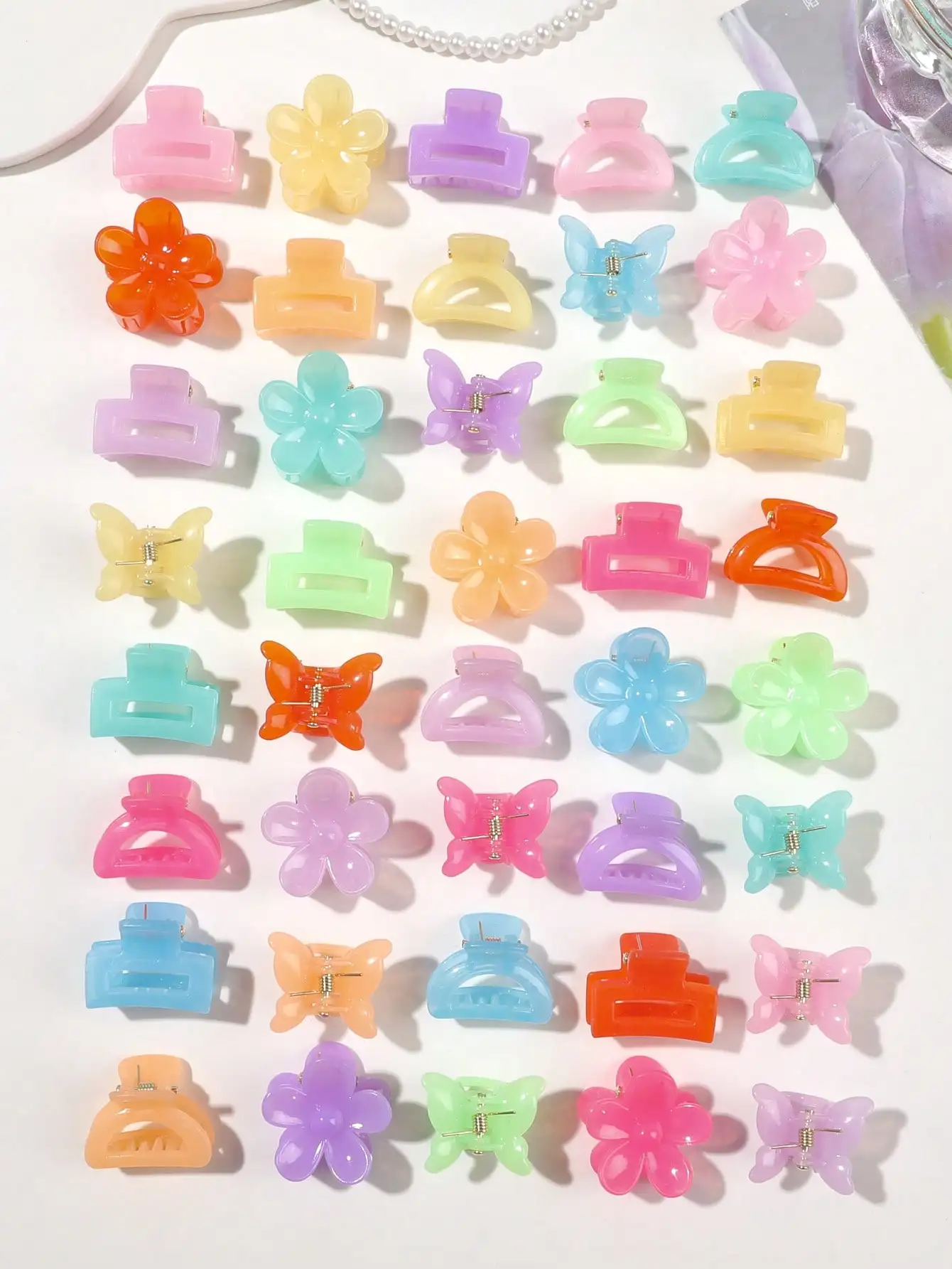 40 Stück langlebige Mini-Haarklammern, ideal für Kinder und Erwachsene, zur Haarstyling-Dekoration, zum Befestigen von Ponyfransen, mit starkem Halt, Multifunktions-Klemmklammern – Detail 11