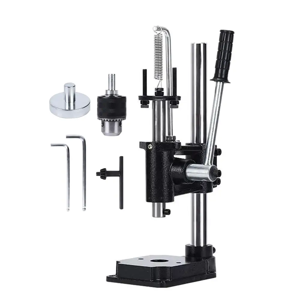 

Manual Leather Hole Punch Tool with Drill Chuck for DIY Craft, Round Head Design