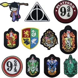 Harries Cloth Sticker Anime Figure Magic Academy Potters Embroidery Patches Gryffindor Hufflepuff Decoration Clothing Patch