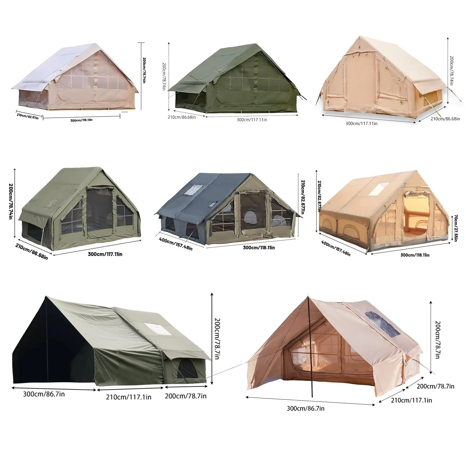 gy-Factory Stock Portable Four-season Easy-install Inflatable Camping Tent Quick Setup with Pump