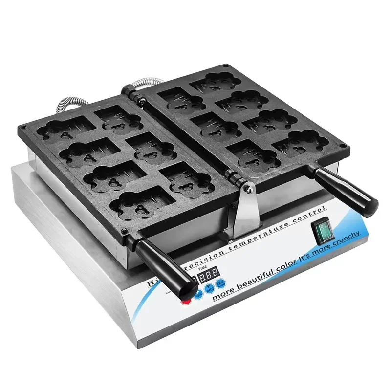 New product commercial animal-shaped waffle maker with adjustable temperature controller and non-stick surface, 1300W, for