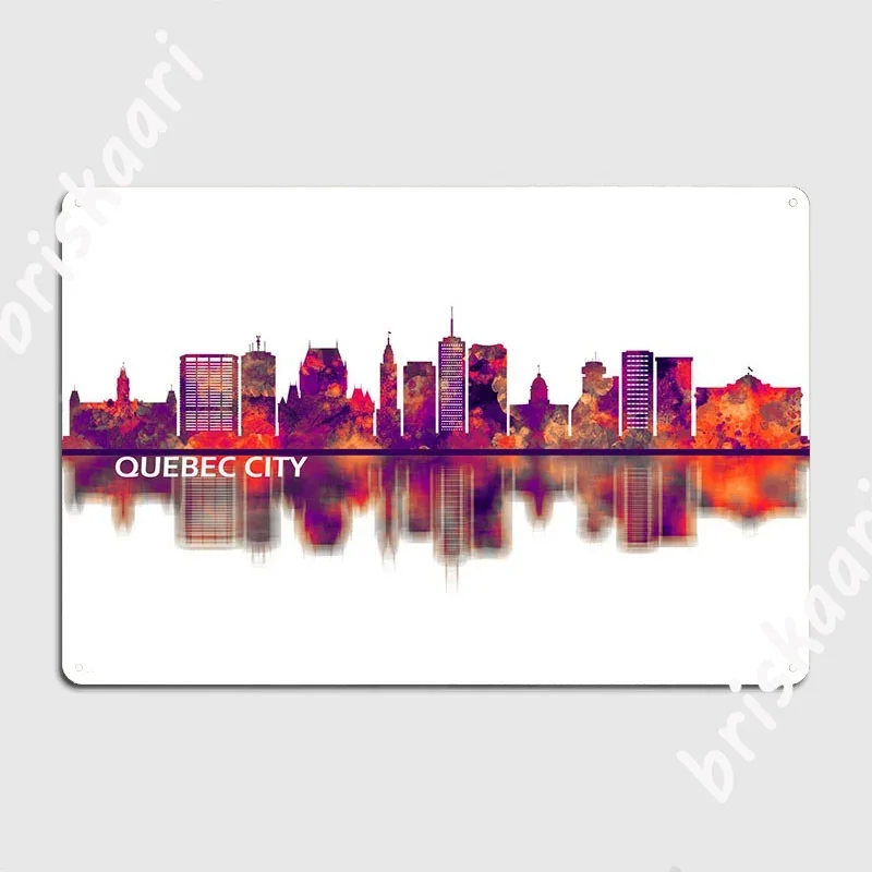 Quebec City Canada Skyline Poster Metal Plaque Plaques Personalized Club Bar Club Party Tin Sign Posters