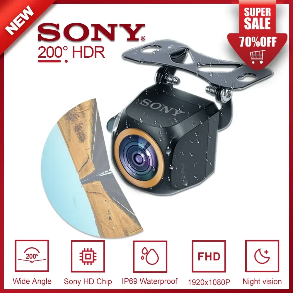 

GcPaSr 1080P For Car 200 Degree AHD Reverse Camera Full HD Fisheye Golden Lens Night Vision Universal Vehicle Rear View