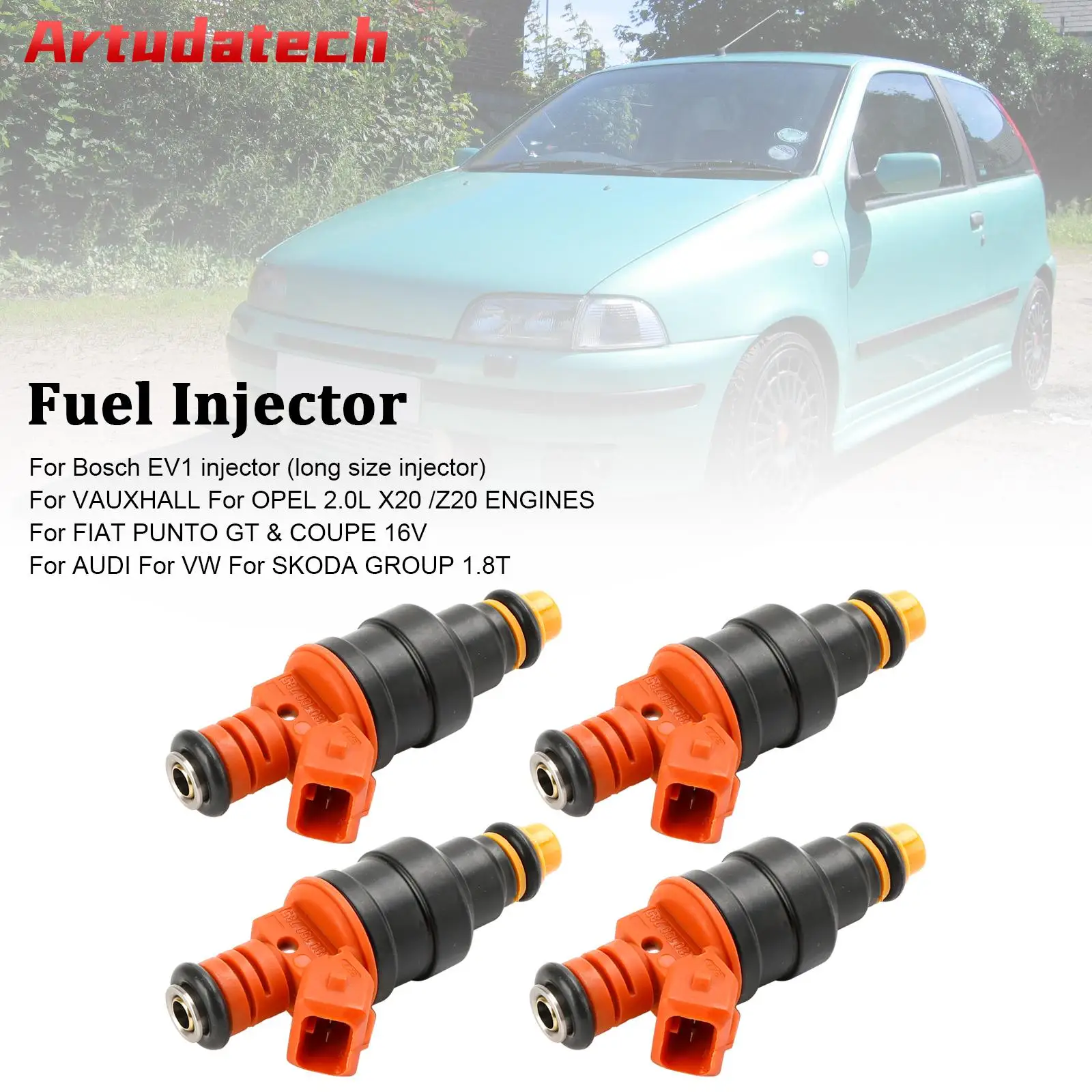 Artudatech 4PCS 310CC Fuel Injector 0280150785 Fit Vauxhall Fit Ford Fit Audi Fit BMW