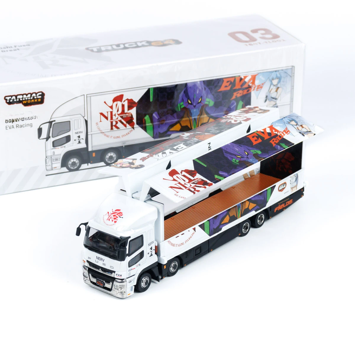 Tarmac Works 1:64 Fuso Super Great EVA Racing  Diecast Model Car