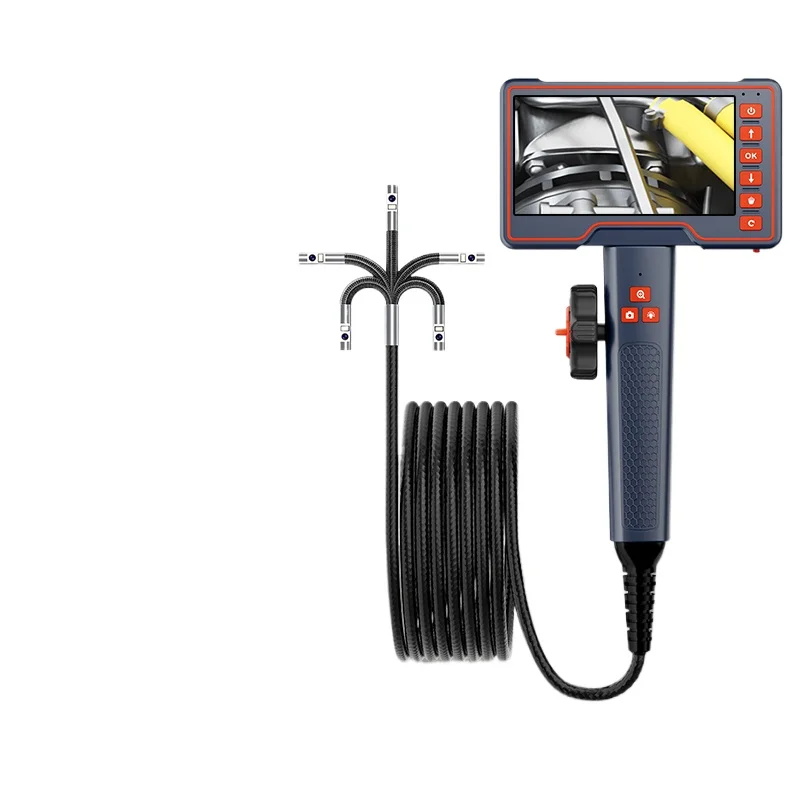 

360 degree steering endoscope high definition camera, industrial dual lens 2mm lens visual detection instrument