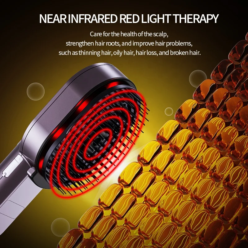 Electric Hair Growth Comb Therapy Scalp Head Massager Brush Oil Applicator Massage Comb