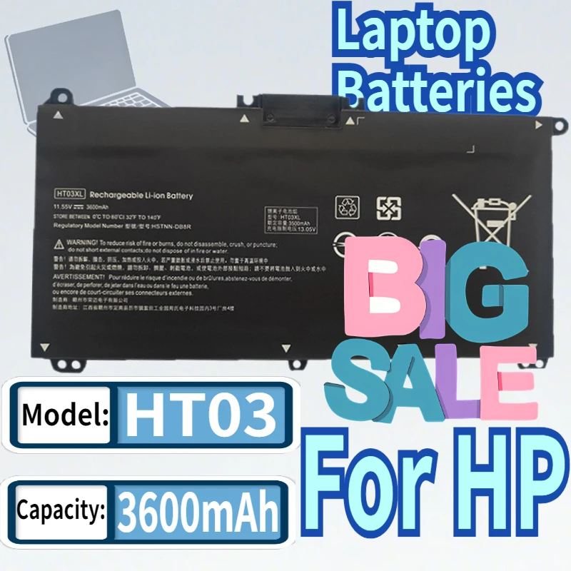 11.55V HT03XL Laptop Battery For HP Pavilion 14-CE 0025TU 14-CE0034TX 14-CF 14-DF 15-CS 15-DA 15-DB 15-DW 17-by 17-CA Series
