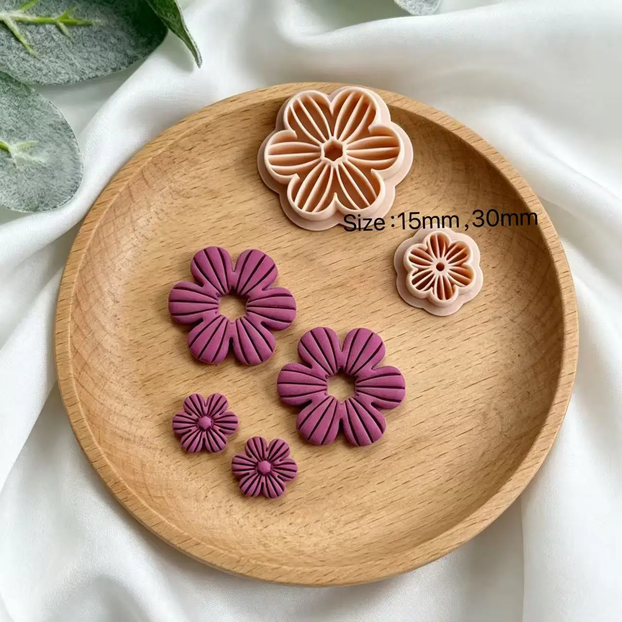 Frühlingsblumen-Formen aus Polymer-Ton, Mehrfache Frühlingsblumen-Ausstecher, Schneidformen für DIY-Ohrringherstellung, 3D-gedruckte Tonwerkzeuge – Detail 3