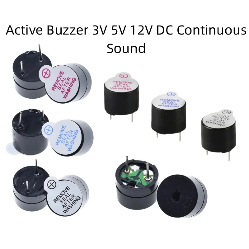 DC Active Piezo Buzzer 3V/5V/12V Continuous Beep Sound Alarm Buzzer Module for MCU Project
