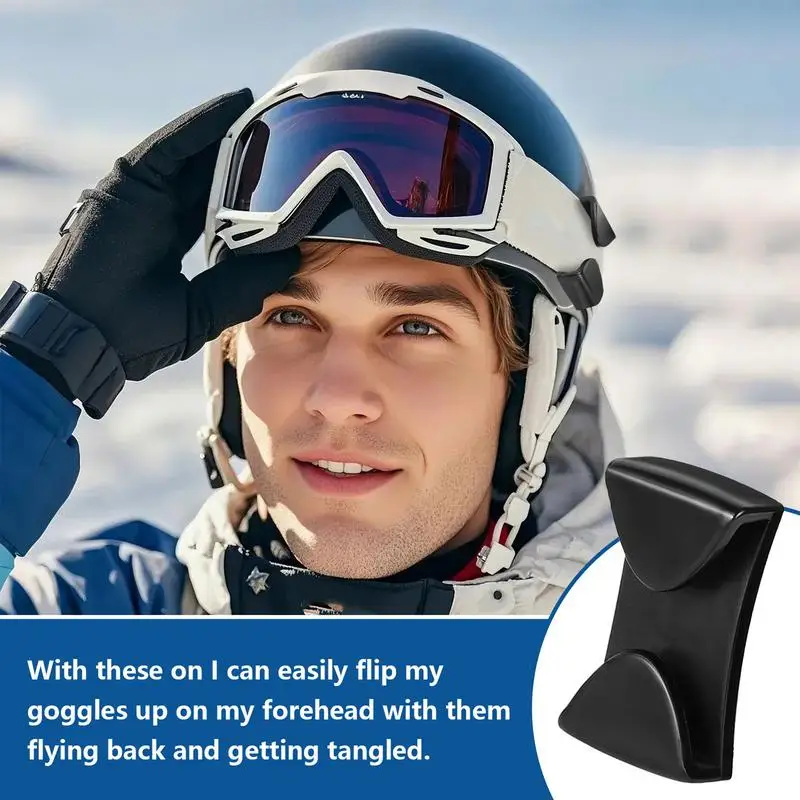 4pcs Goggle Clips Retention System for Ski Helmets Multipurpose Outdoor Goggle Strap Holder Winter Sports Skiing Skating