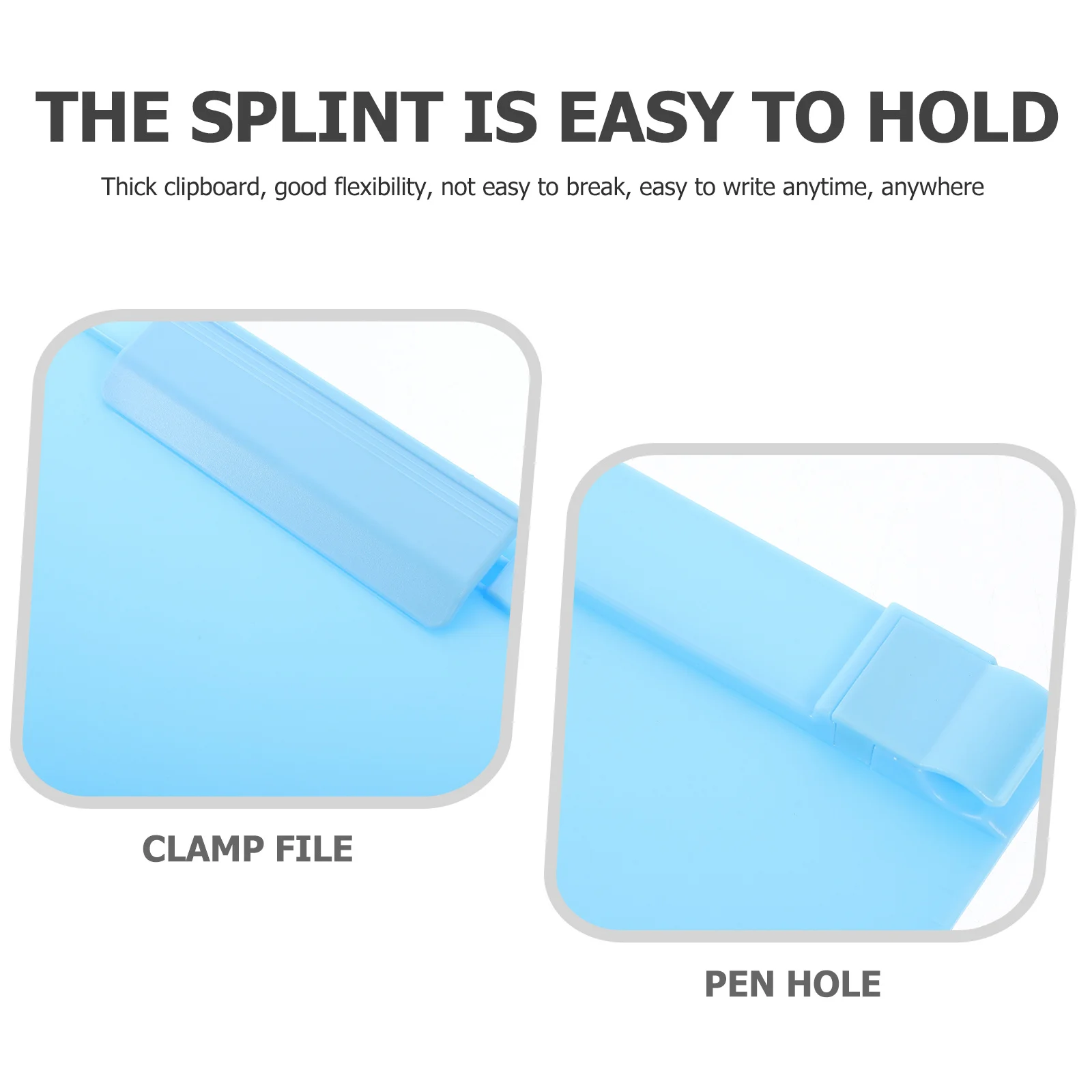 

A4 Writing Board Thick Portable Clipboard Sturdy Pp Material Multi-Function Document Organizer For Office Home School Clip Board