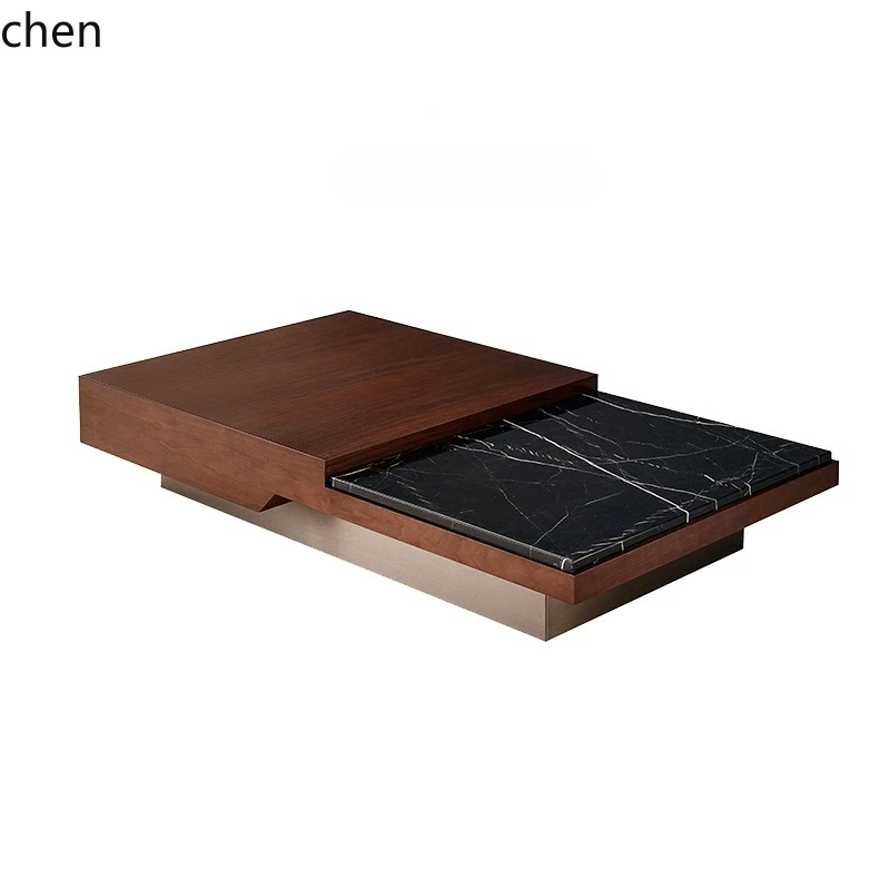 ZML storage rectangular medieval style living room household small apartment marble coffee table