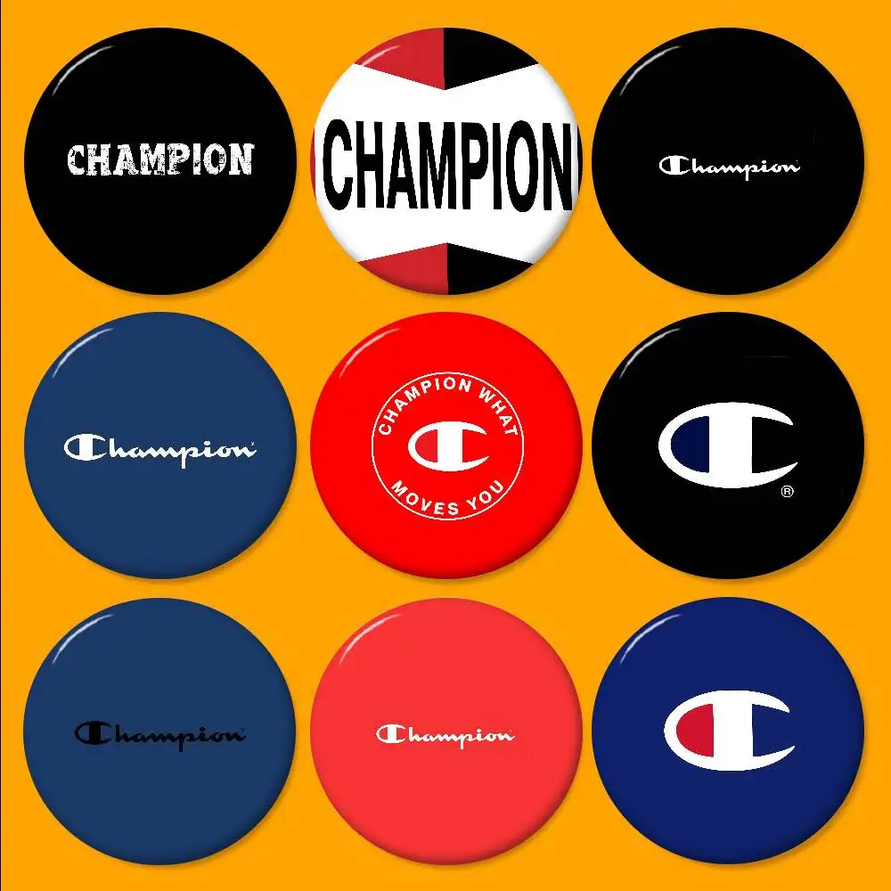 C-ChampionS-S Personalized Cartoon Brooches Anime Badge Round Handmade Brooch Lapel Pins Jewelry for Backpack Clothes Gifts