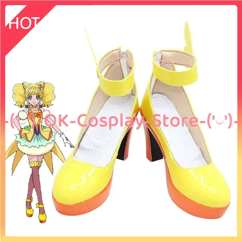 

KiraKira Cure Sparkle Hiramitsu Hinata Cosplay Shoes Halloween Carnival Boots PU Leather Shoes Cosplay Props Custom Made