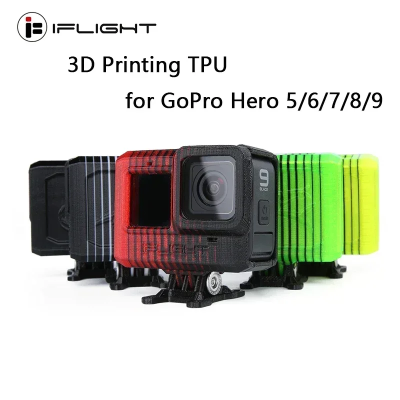 IFlight 3D Printing TPU Adjustable Angle for GoPro Hero 5/6/7/8/9 Camera Mount lens cover ND8/ND16 Filter for FPV Racing Drone