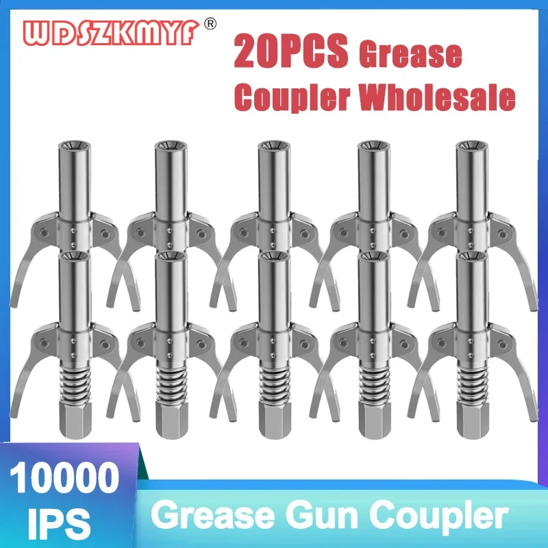 20PCS Grease Coupler Wholesale 10000PSI Heavy-Duty Quick Release Oil Grease Gun Coupler Oil Pump 2 Press Grease Gun Repair Tool