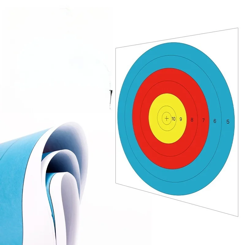 

10pcs 80 Ring Archery Target Paper Half Ring Standard Competition Target Matte Shooting Accessories Wholesale
