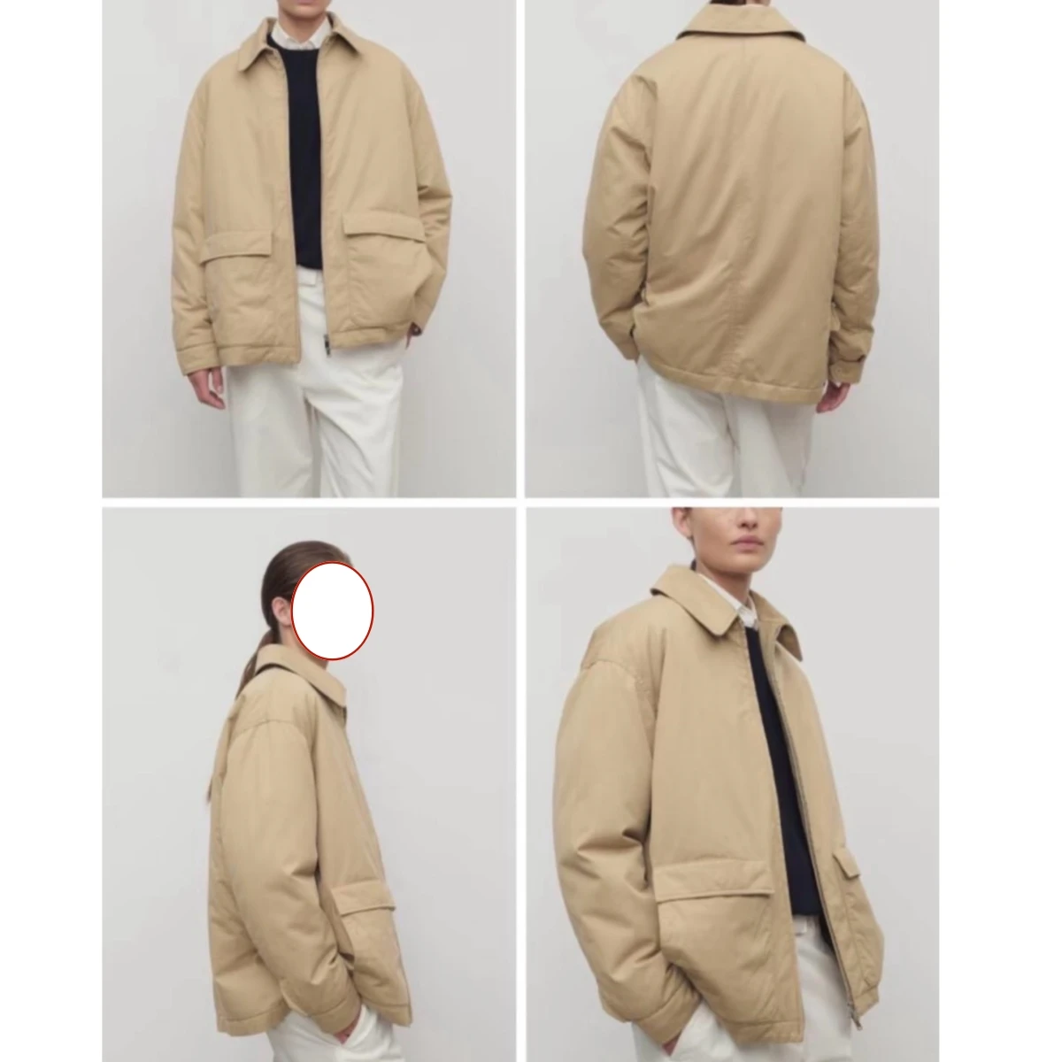 

Extremely simple style lapel jacket, women's cotton jacket, loose cotton jacket, old-fashioned style