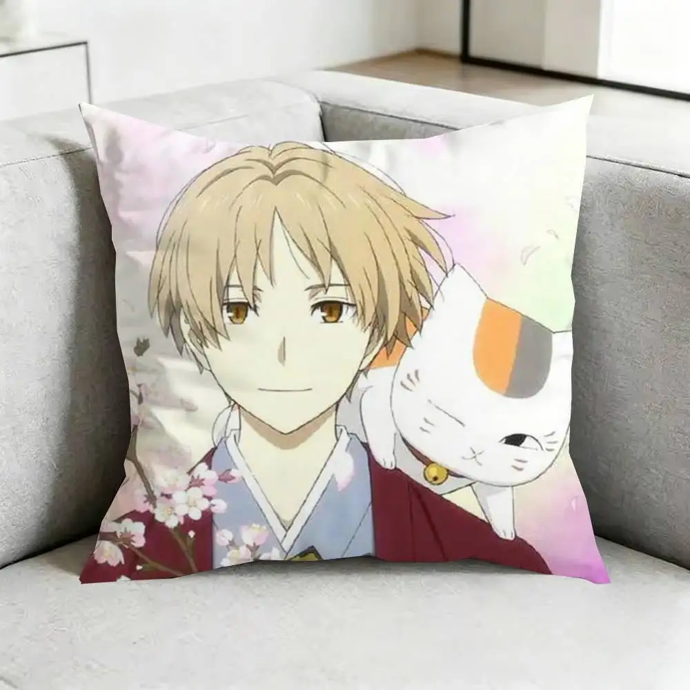 Natsume Book of F-Friends Pillow Case Square Double-Sided Sofa Cushion Cover Bedroom Bedside Pillow Gift