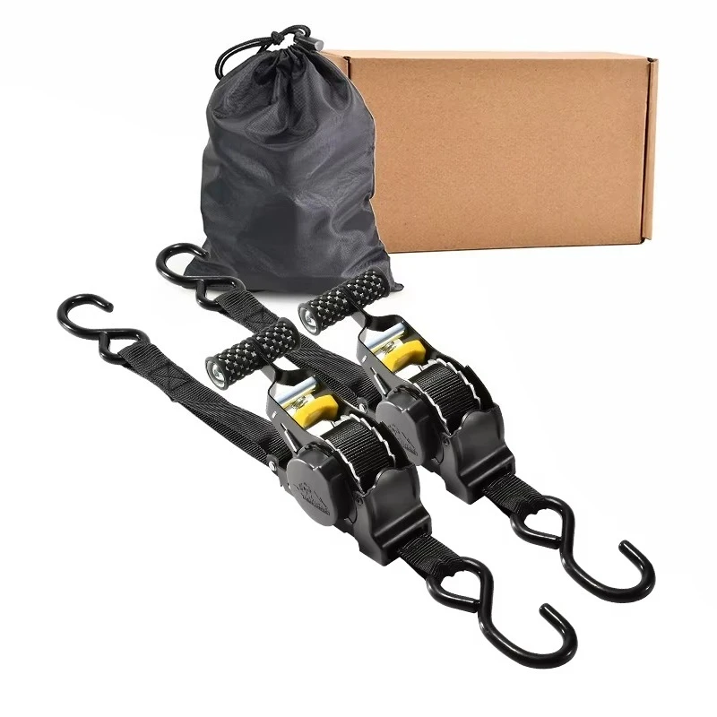 

Heavy Duty Automatic Retractable Ratchet Cable Ties for All Terrain Vehicles, Boats, Fixed Cargo