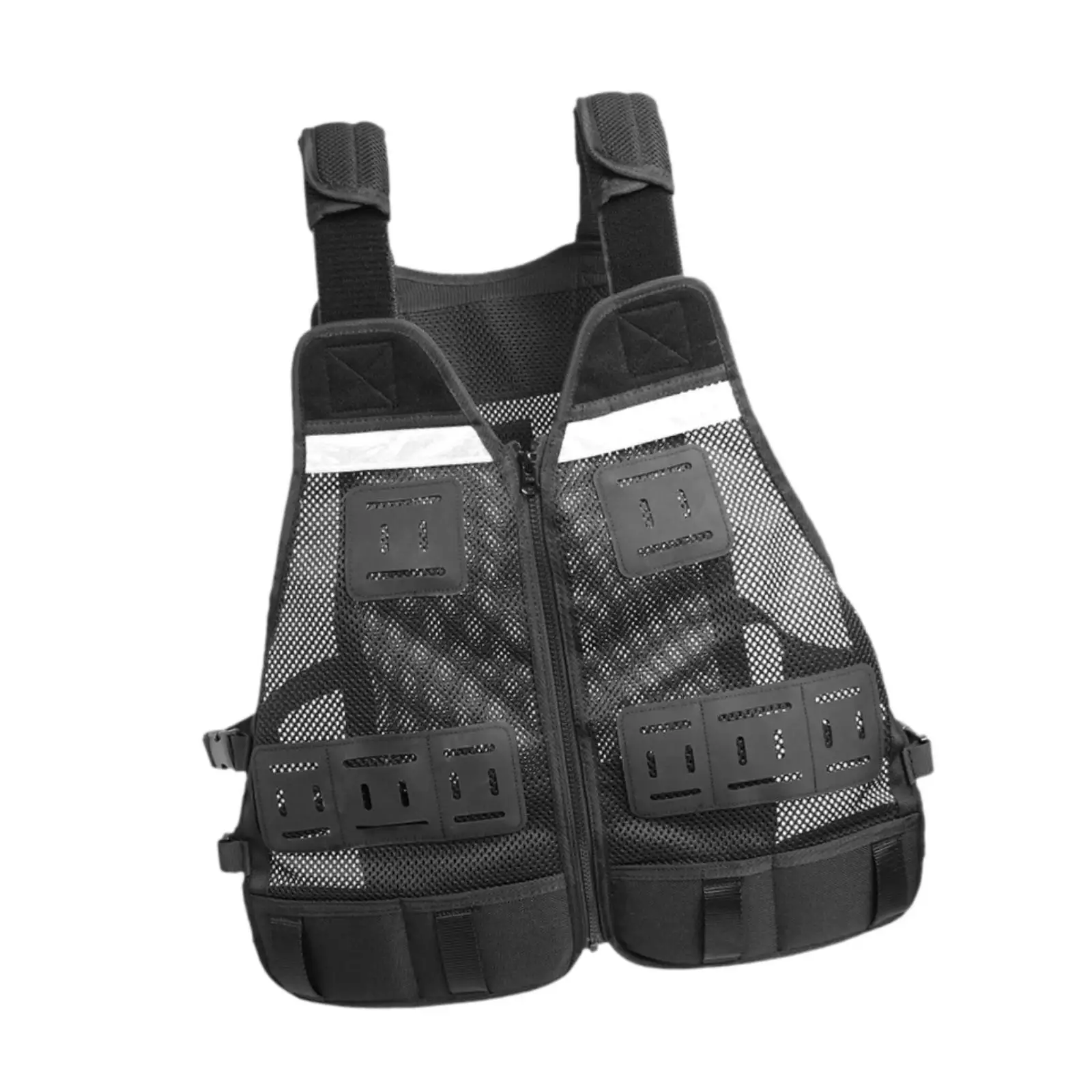 Electrician Work Vest Nylon Mesh Reflective Tool Holder Vest for Carpentry and Jobsite Use with Pockets