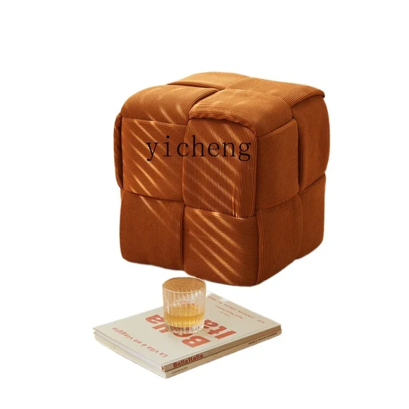 

small stool home sofa stool living room retro seat pier corduroy Internet celebrity door shoe change small bench