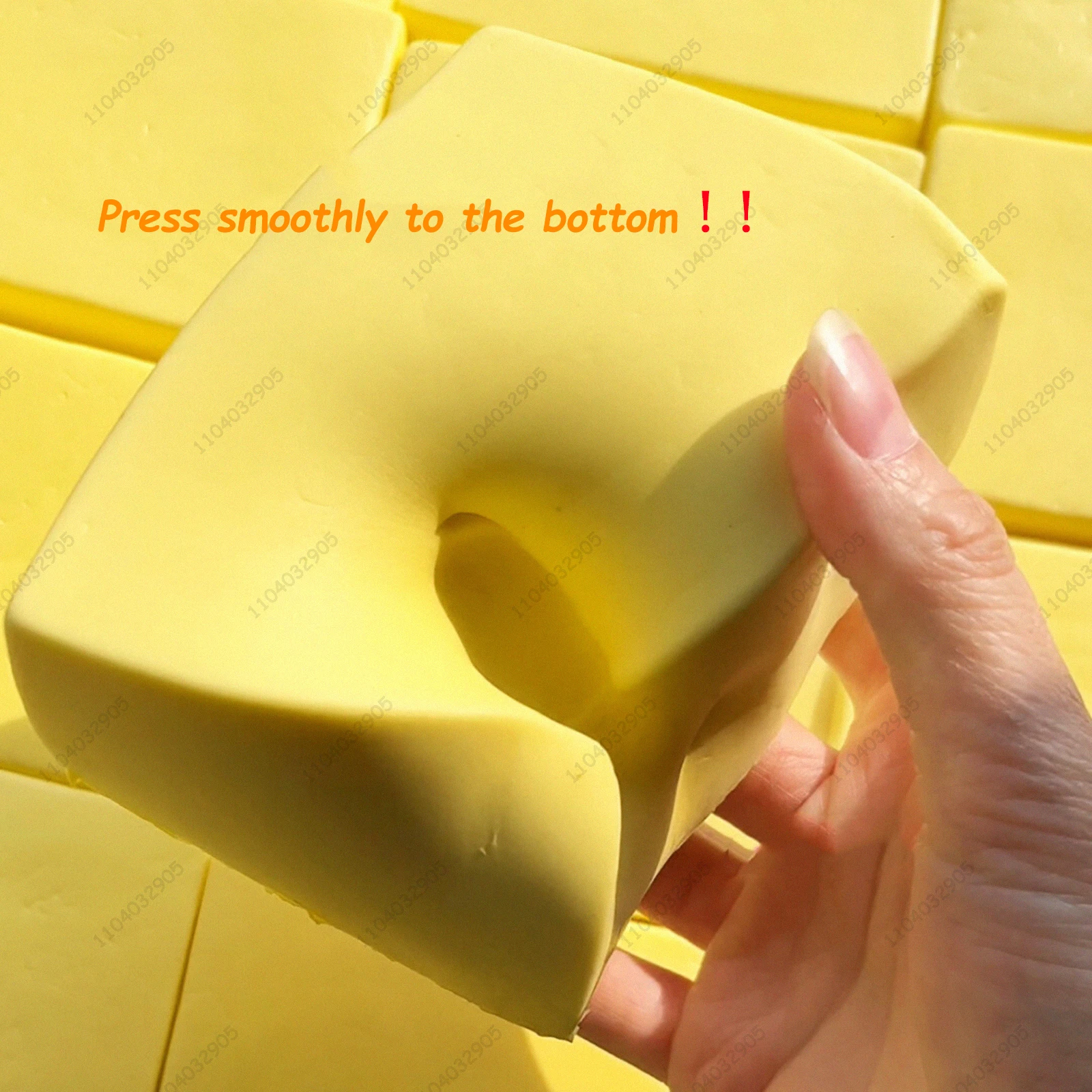 Thick Milk Brick Squishy Slow Rising Squeeze Toy 4.5cm Thick Butter Brick Slow Rebound Fidget Toy Stress Release Hand Relax Toy
