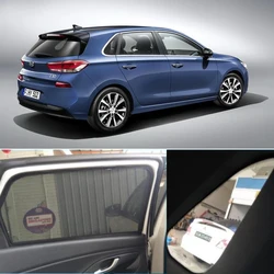 For Hyundai I30 Hatchback PD 2018-2024 Magnetic Car SunShade Front Windshield Curtain Rear Side Baby Window Mesh Sun shade Visor