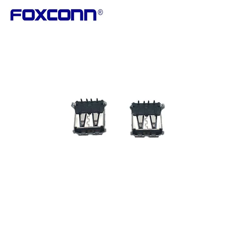 Foxconn UB11123-4R1-4F USB2.0 A Matrixes Counter Mouth Socket 90 Degree Bend Foot