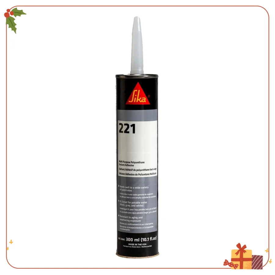 

Multi-Purpose Polyurethane Sealant Adhesive - Black, Permanent Elastic Bond for Metal & Plastic, Paintable, 10.1 fl oz