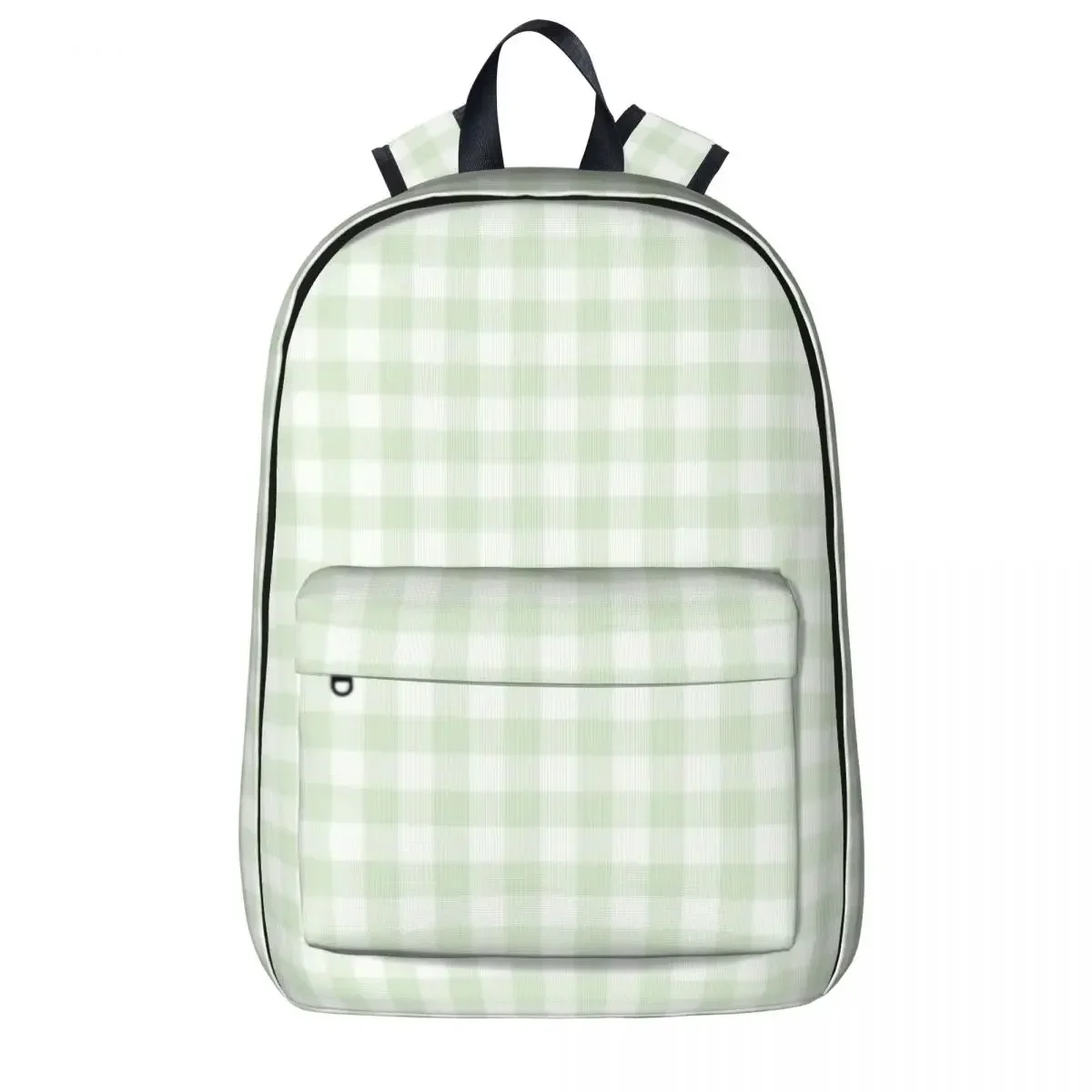 

Sage Green Gingham Woman Backpacks Boys Girls Bookbag Waterproof Students School Bags Portability Laptop Rucksack Shoulder Bag