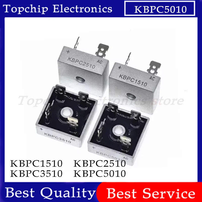 5pcs KBPC1510 KBPC2510 KBPC3510 KBPC5010 15A 25A 35A 50A 1000V Diode Bridge Rectifier KBPC5010