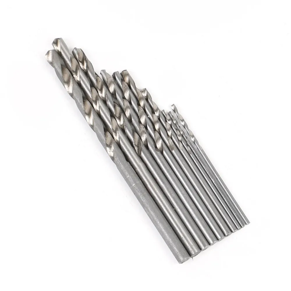 20pcs High Speed Steel Twist Drill Bits Straight Shank Different Sizes Hand Drill Bits 0.8-3mm Size Range