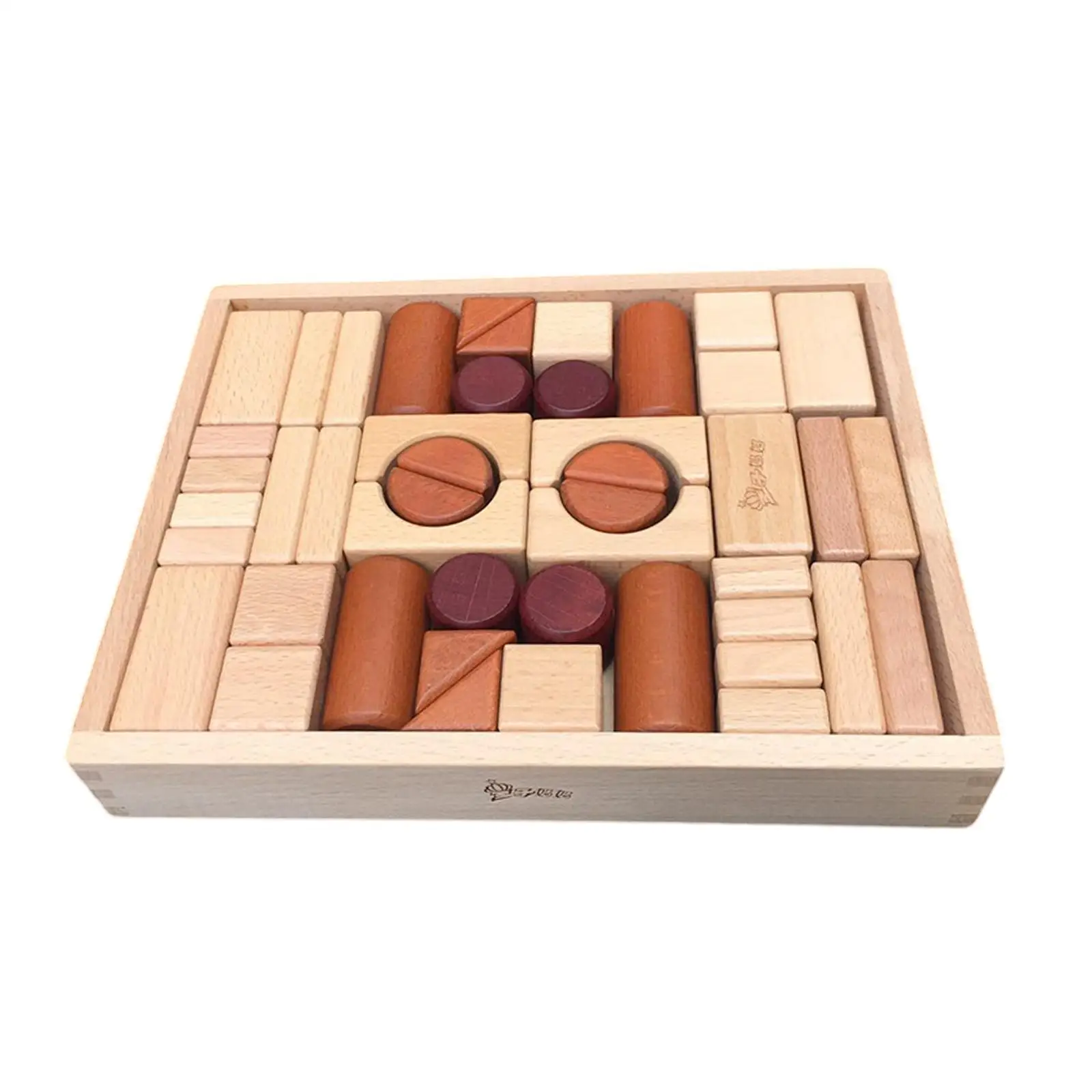 Wooden Building Blocks Parent Child Interactive Toy Construction Toy for Kindergarten Children Girls and Boys Christmas Gift view 2