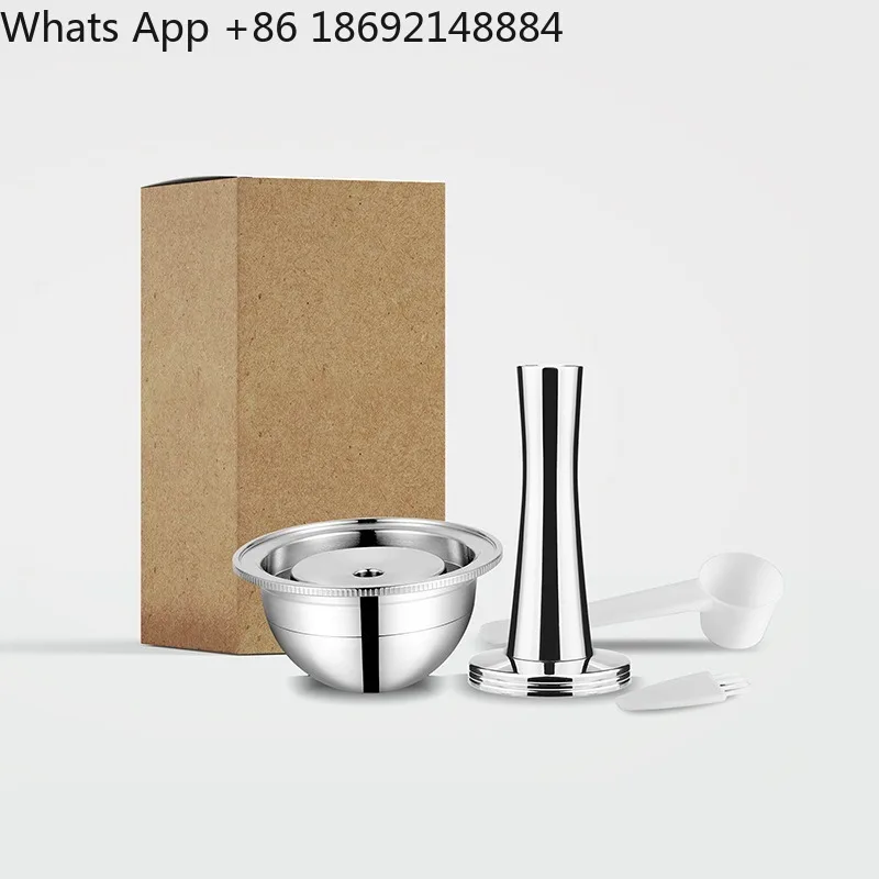 Coffee Machine with Recycled Coffee Capsule Cup and Reusable Stainless Steel Coffee Capsules