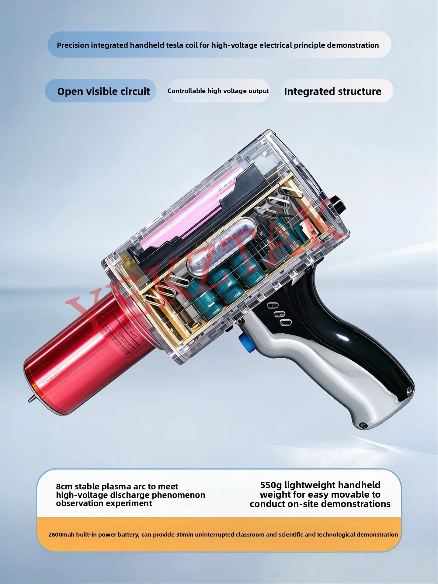 2026 New Third-generation Handheld Tesla Coil, Artificial Arc, Technological Ornament, Arc Generator