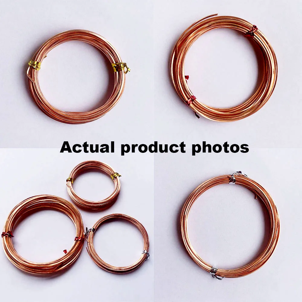 0.6mm 0.8mm 1mm Coppers Square Wire Environmental Protection Coppers Tinsel Coppers Flat Wire Jewelry Making DIY Accessorie image 5