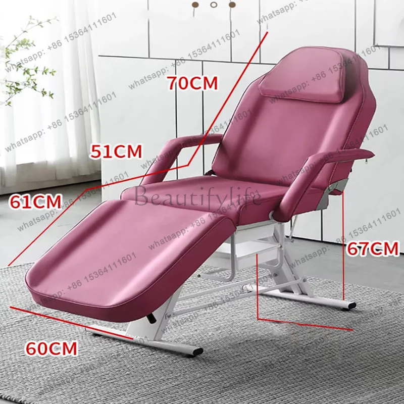LSMassage Table Beauty Handheld Embroidery Design Bed Massage Bed Cervical Spine Eyelashes Lettino Per Massaggi Salon Furniture