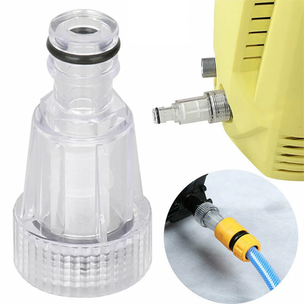 Practical Pressure Washer Filter Water Filter Tool Part Plastic Replace Replacement Transparent 1 Pc 3/4 Inch ABS