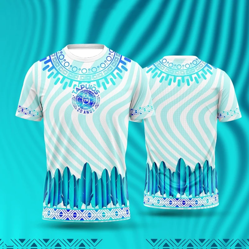 

2025 New Camisa OFICIAL Da Festa De Lan Ç Amento Do Novo Tema Da TAPUIOS DO MEARIM Loose Quick Drying Short Sleeved T-shirt