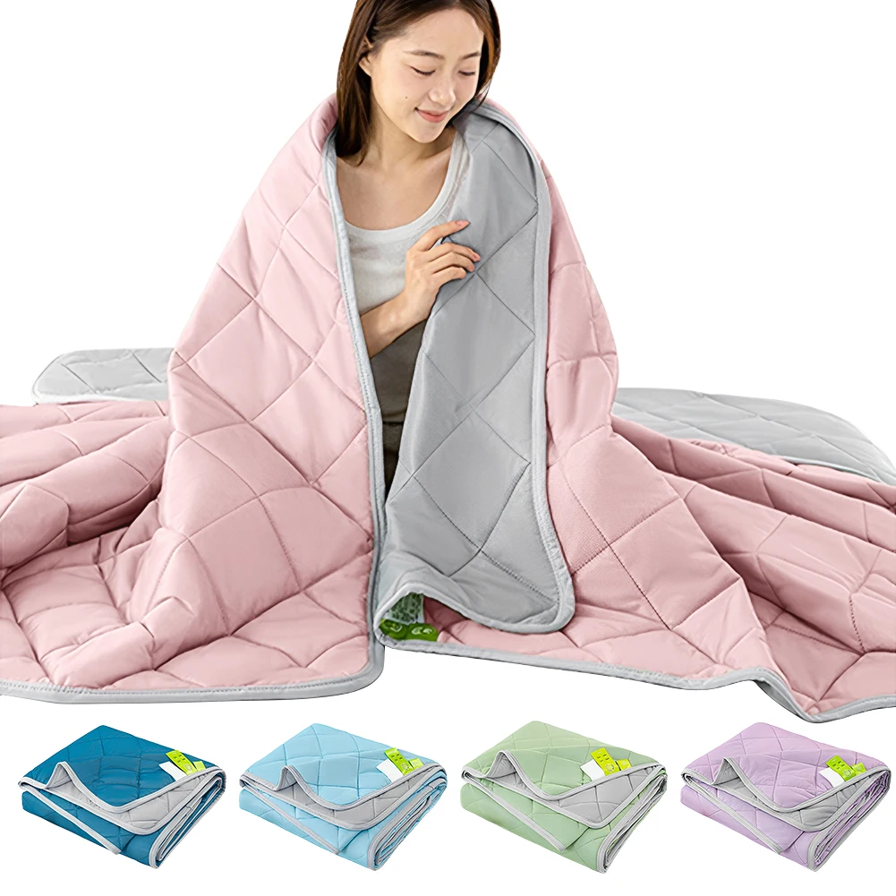 

Summer Cool Sheets Solid Color Cold Feeling Quilt Multi-Function Breathable Bedroom Blanket for Bedroom Living Room