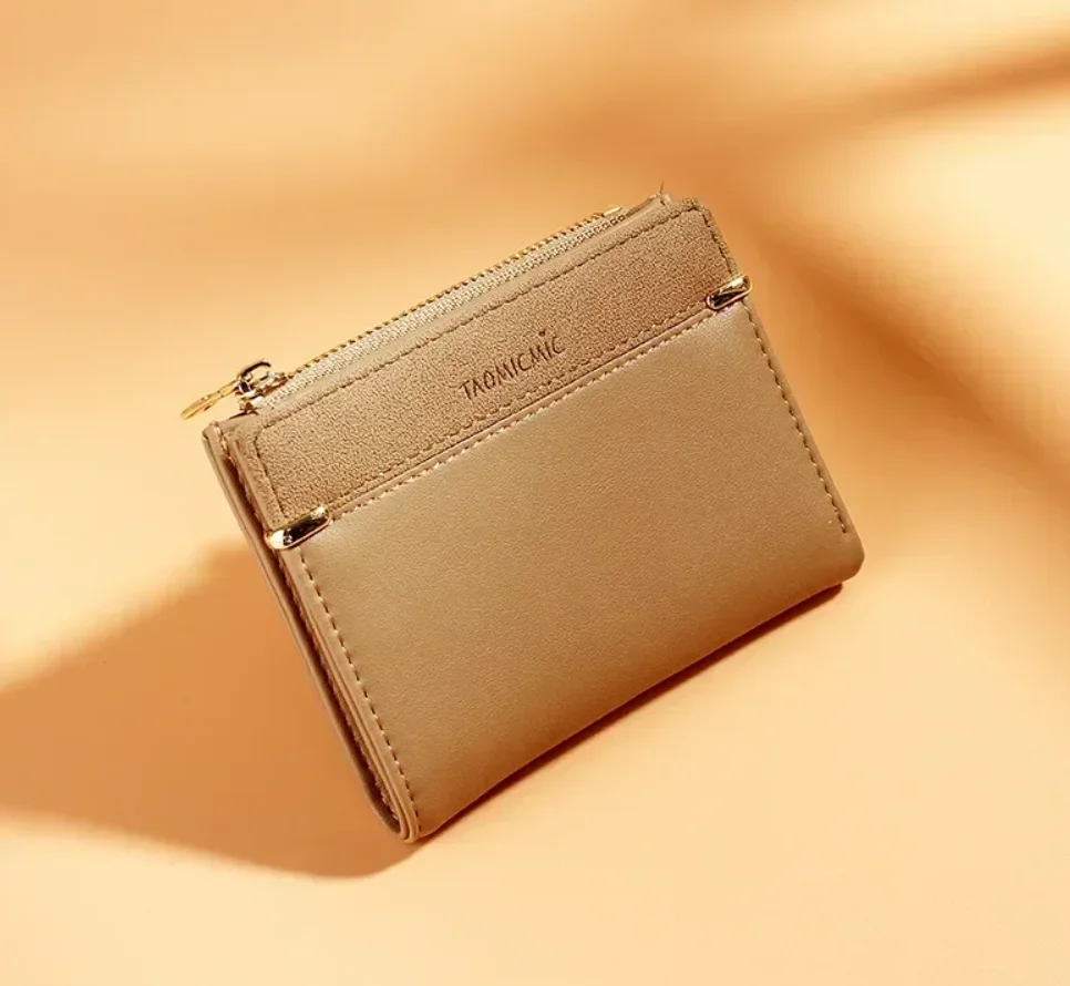 

Women's RFID Travel Wallet, Slim Zip Coin Purse with Photo Slot & Card Organizer, Compact Crossbody Bag for Daily Use 지갑