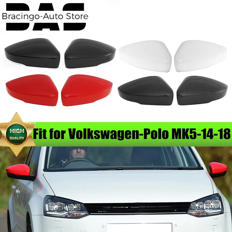 Pasuje do Volkswagen VW Polo MK5 6R 6C Wysokiej jakości osłona lusterka wstecznego Zamiennik Osłona lusterka bocznego Akcesoria samochodowe
