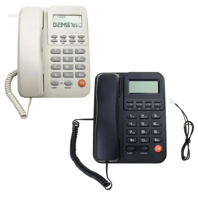 Landline Phone Corded Telephone With CallerID Support Speed Dial Alarm Clock And Handsfree With Number Storage Function