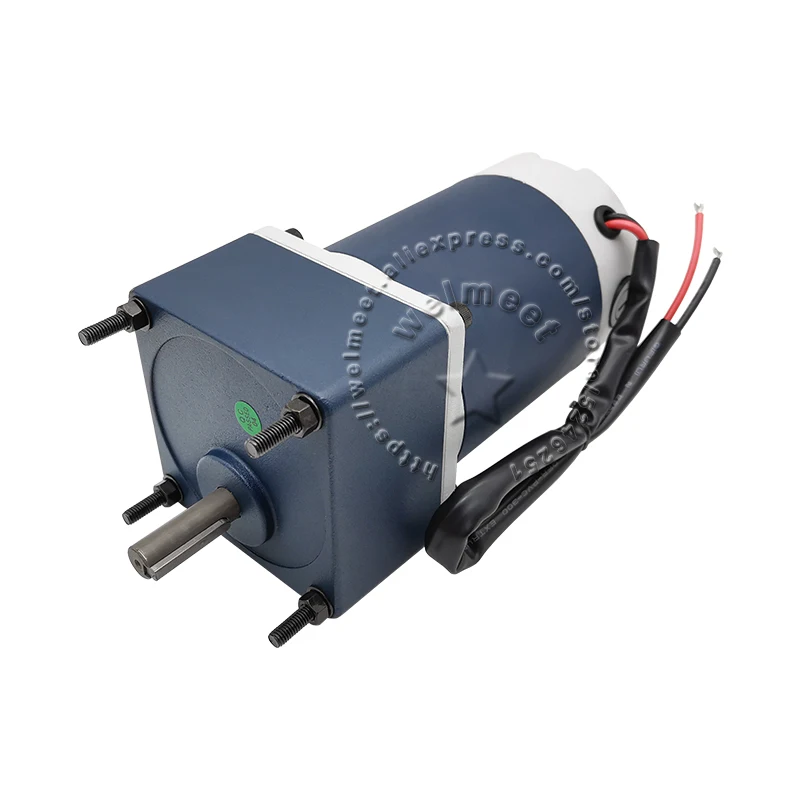 1Pcs DC12V/24V 10rpm-600rpm Φ80x158mm 60W CW/CCW Large Power Gearbox Speed Reduction Gear Motor Motor
