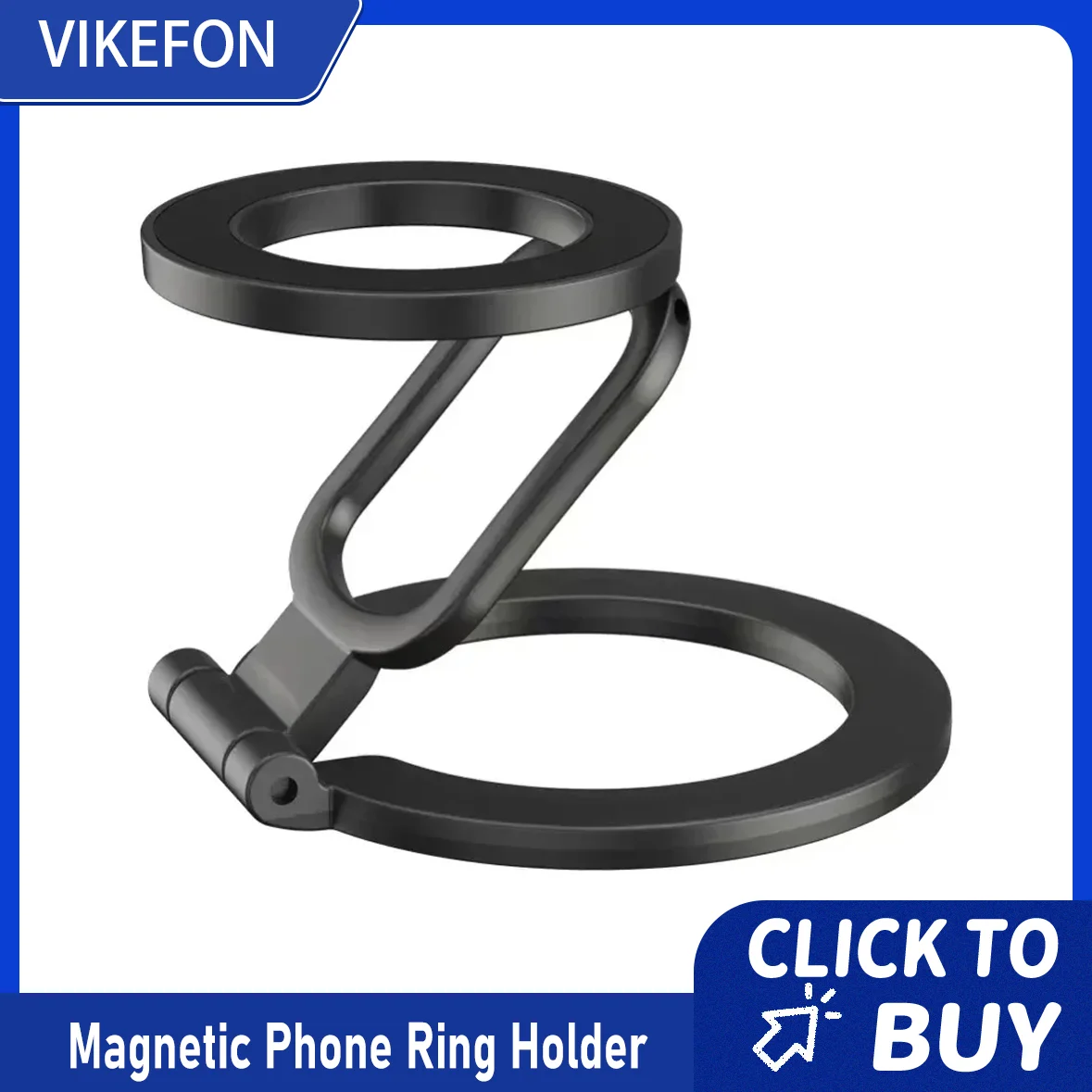 

Double Sided Phone Stand Magnetic Phone Ring Holder Kickstand Magnet Grip for MagSafe iPhone 16 15 14 13 12 Pro Max Car Holder