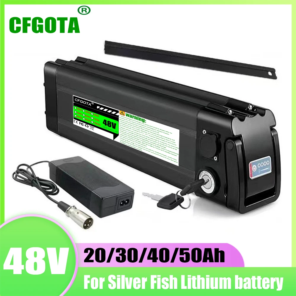 Air freight, 48V 50Ah lithium battery pack, suitable for Silver Fish 250W-1000W motors, built-in BMS protection