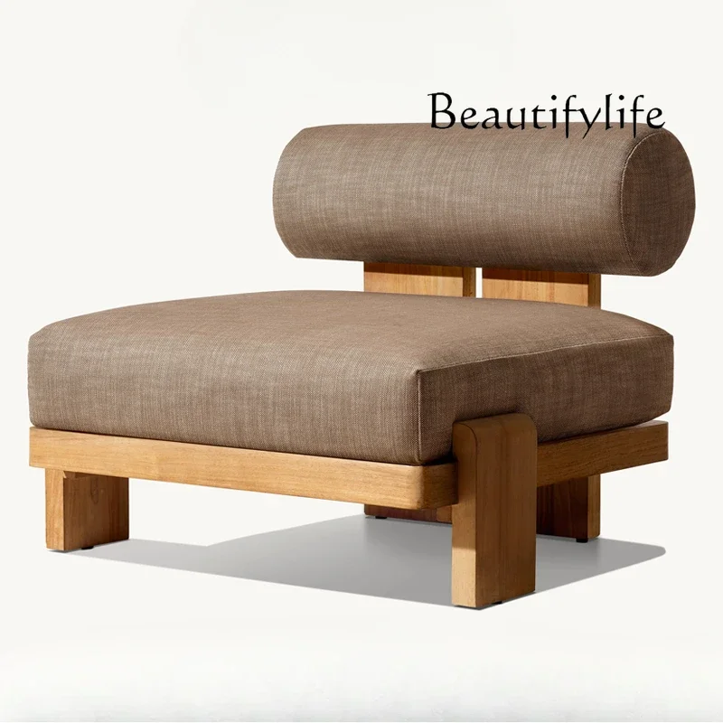 M Outdoor Sofa Teak Courtyard Villa Waterproof Sun Hotel Solid Wood Outdoor Table And Chair Restaurant Preservative Wood Furnitu