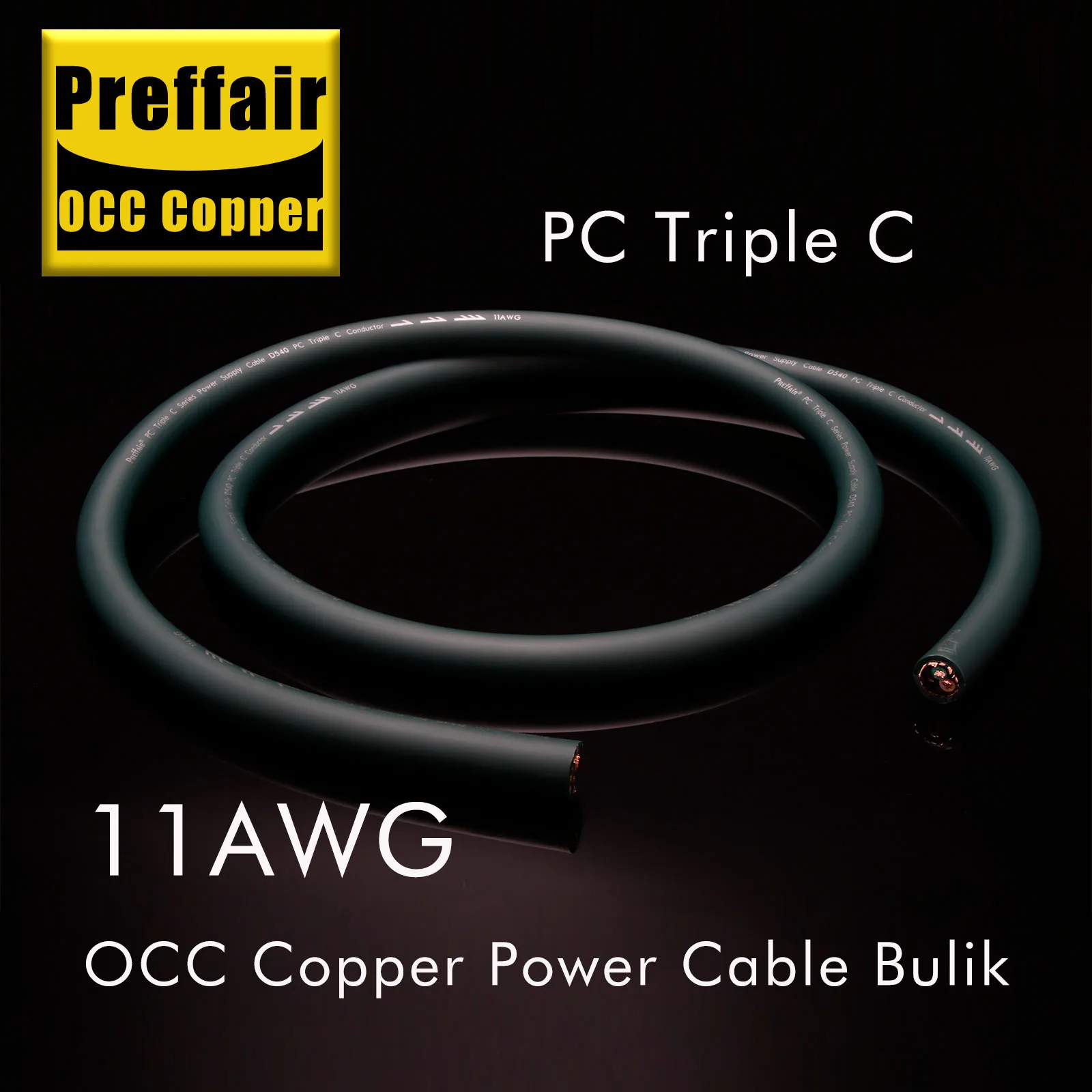 

Preffair D540 Power Bulk Cable HI End Audio PC-Triple C Conductor Power Cord DIY CD AMP Power Lines